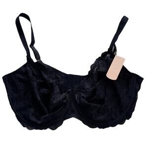 New DELIMIRA CALVENA Black Lace Bra Womens 42H